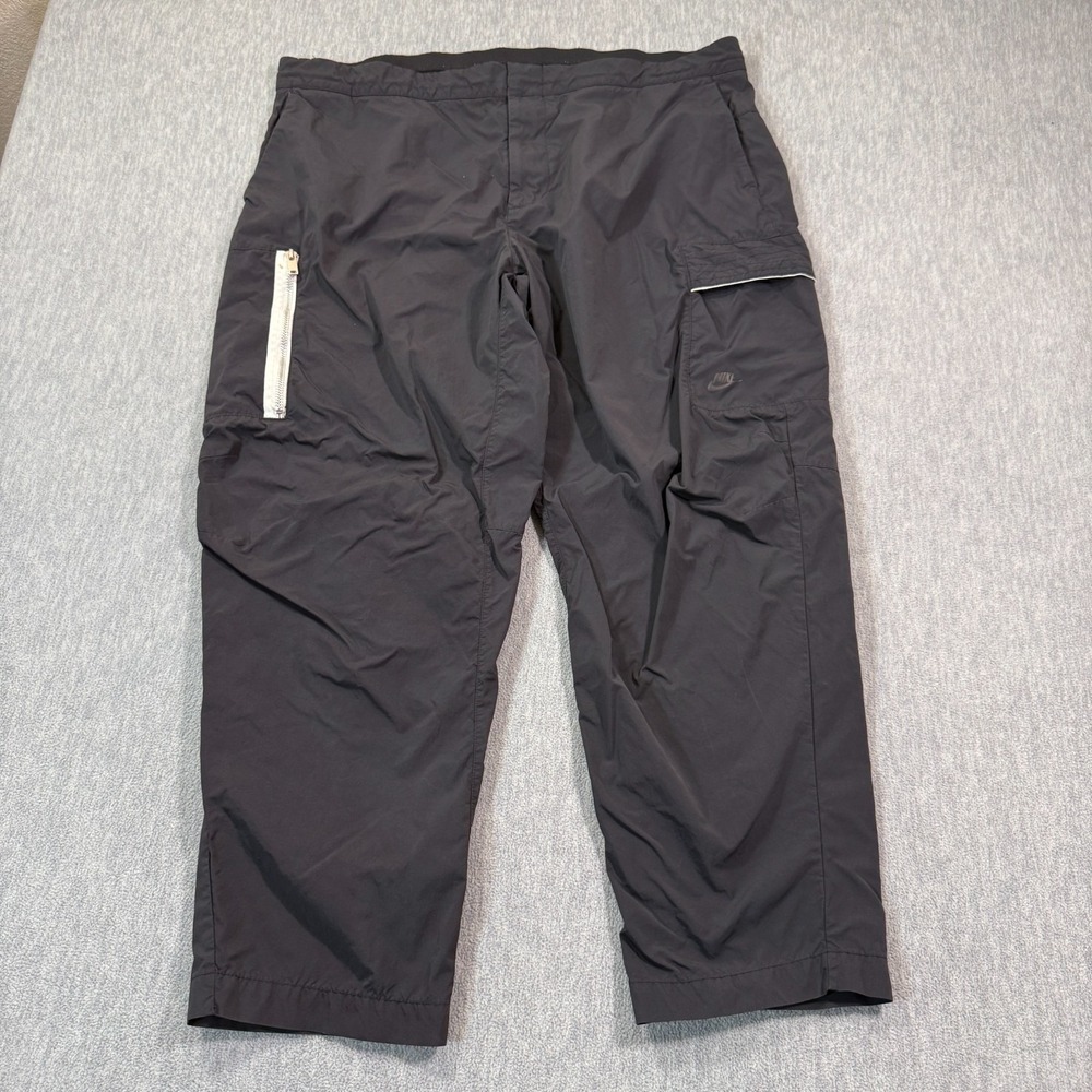 Nike Black Woven Unlined Sneaker Pants Standard Fit Taper Men's 40x27 DD7032-010